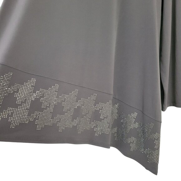 Susan Graver Artisan Asymmetrical Tunic Womens Size 1X Rhinestone Embellished - Picture 6 of 8